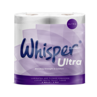 Whisper Ultra 3ply Luxury Toilet Roll (10x4)