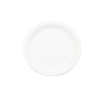 Polycarbonate 17cm Narrow Rimmed Plates White 