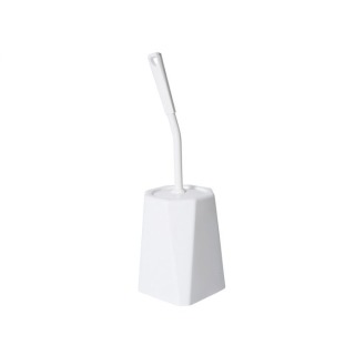 White Toilet Brush & Holder (Closed)