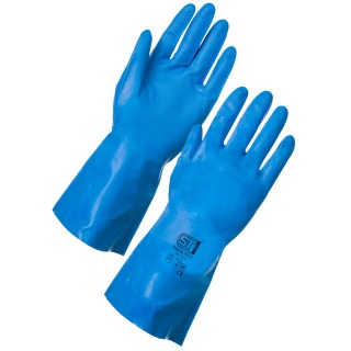Nitrile Gloves 33cm Blue 