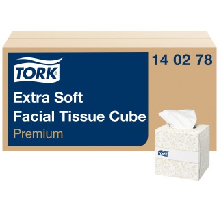 Tork Soft Facial Tissue Cube Box White