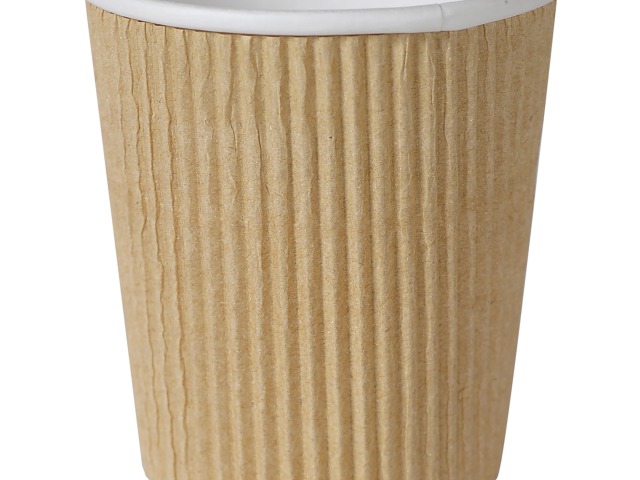 12oz Triple Wall Ripple Cup Kraft (x500) | CUPS | Gellings Isle of Man