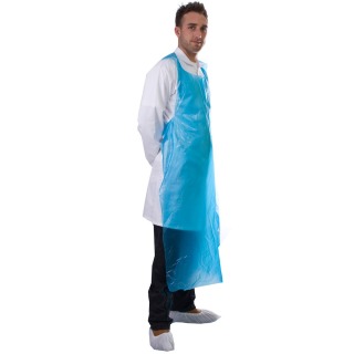 Blue Polythene Aprons Roll (Roll)