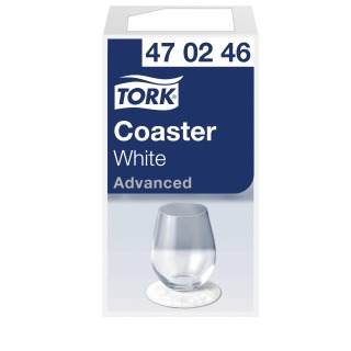 Tork White Round Paper Coaster