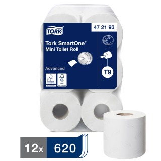 Tork SmartOne® Mini Toilet Roll White T9