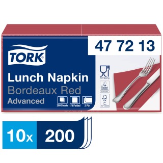 Tork Bordeaux Red Lunch Napkin