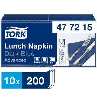 Tork Dark Blue Lunch Napkin