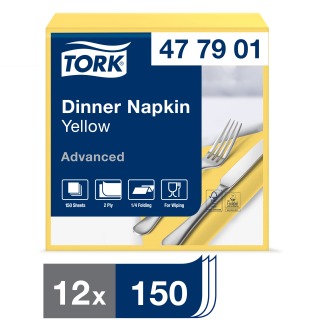 Tork Yellow Dinner Napkin