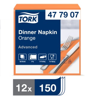 Tork Orange Dinner Napkin