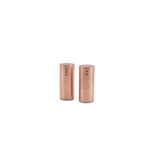 Copper Plated Straight Sided Salt & Pepper Set 7.5cm