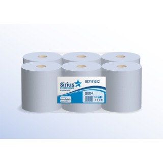 Blue Centrefeed Embossed Roll (6x400 sheets)