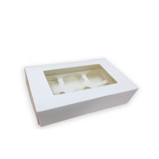 6 Cupcake Box 242x165x175mm (x25)