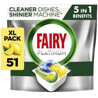 FAIRY PLATINUM DISHWASHER CAPS - LEMON (x51)