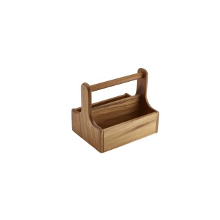 Medium Dark Wood Table Caddy