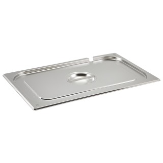 St/St Gastronorm Pan Notched Lid 1/1