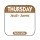 DATEit Labels Brown Thursday