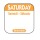 DATEit Labels Orange Saturday