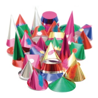 Multi Coloured GALA Party Hats Mid Size (x72)