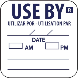 25mm x 25mm Use By Label (1000)