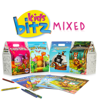 Childrens Meal Box With Activity Books & Crayons (X100)