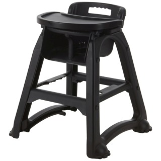 GenWare Black PP Stackable High Chair