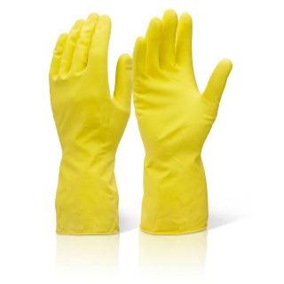 Yellow Household Rubber Gloves