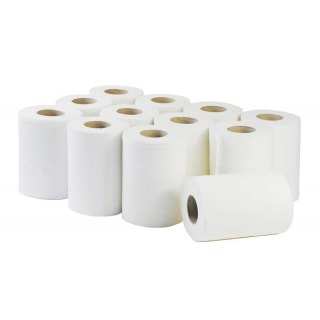 2ply Mini CentreFeed Rolls White (12x60m)