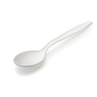 Disposable White Plastic Dessert Spoons (100pkt)